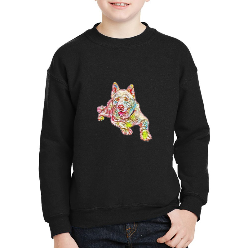 Full Length Portrait Of Akita Youth Sweatshirt by Kemnabi | Artistshot