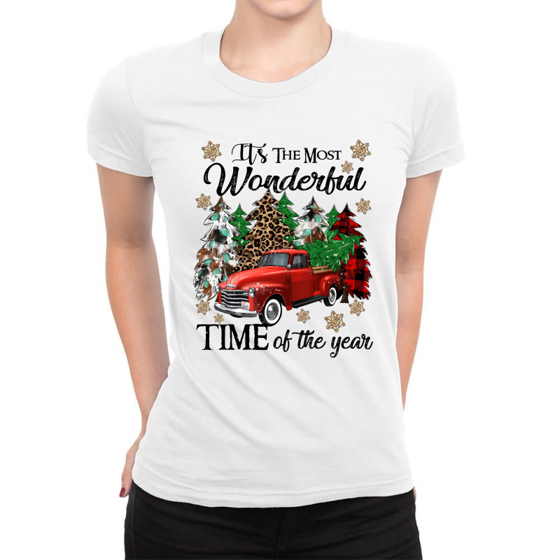 Its The Most Wonderful Time Of The Year Ladies Fitted T-Shirt by CowGirlArtShop | Artistshot