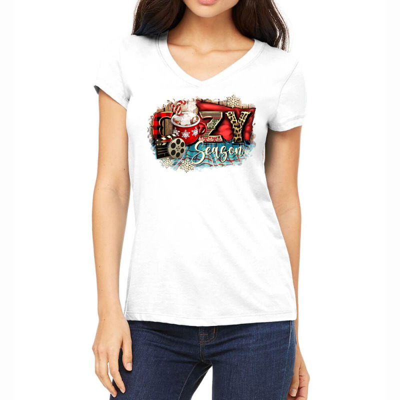 Cozy Season Women's V-Neck T-Shirt by CowGirlArtShop | Artistshot