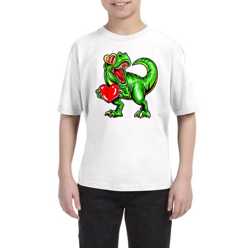 Dinosaur Valentine Trex Valentines Day Mothers Day Youth Tee by ninidedawa | Artistshot