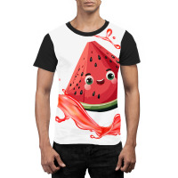 Watermelon Slice Character Graphic T-shirt | Artistshot