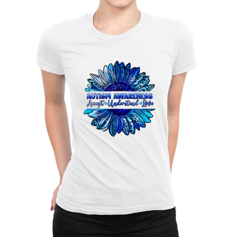 Autism Awareness Accept Understand Love Blue Ladies Fitted T-Shirt by LillyAllenDesigns | Artistshot