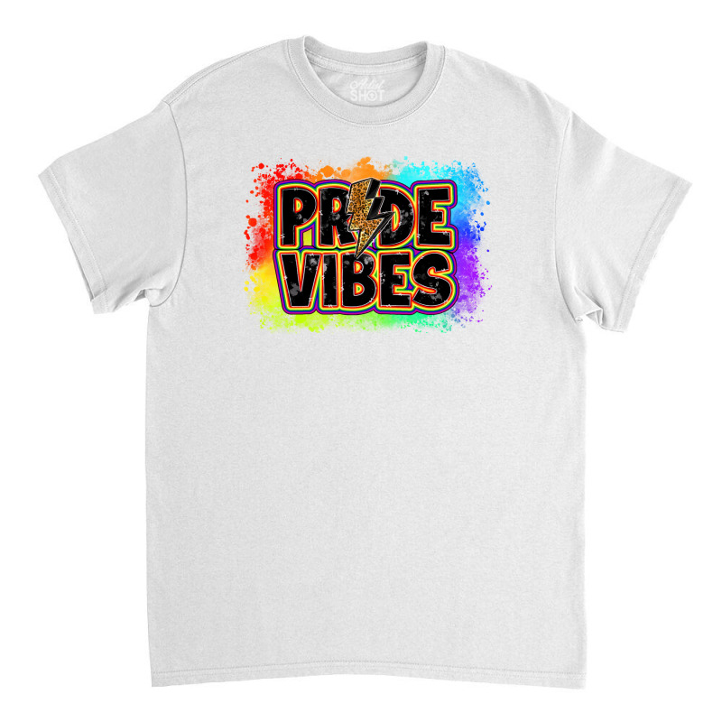 Pride Vibes Lightning Bolt Lgbt Classic T-shirt by LillyAllenDesigns | Artistshot