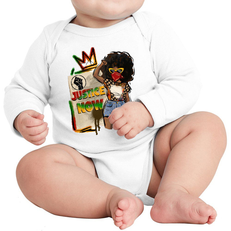 Juneteenth Justice Now Long Sleeve Baby Bodysuit by CowGirlArtShop | Artistshot