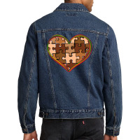 Melanin Skin Tone Heart Black History Men Denim Jacket | Artistshot