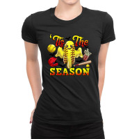 Tis The Season Softball Halloween Ladies Fitted T-shirt | Artistshot