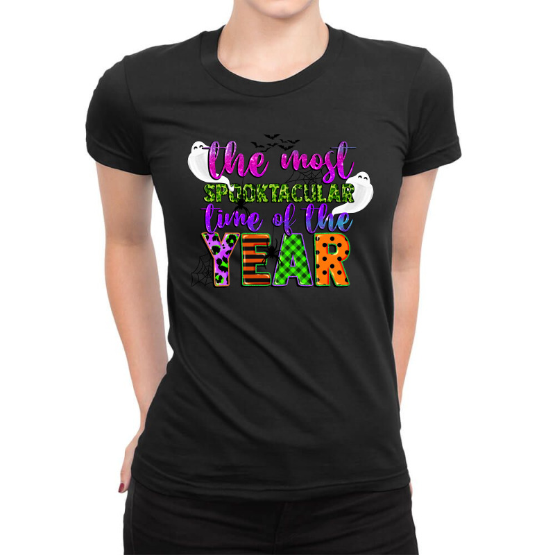 The Most Spooktacular Time Of The Year Ladies Fitted T-Shirt by CowGirlArtShop | Artistshot