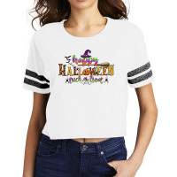 Happy Halloween Trick Or Treat Scorecard Crop Tee | Artistshot