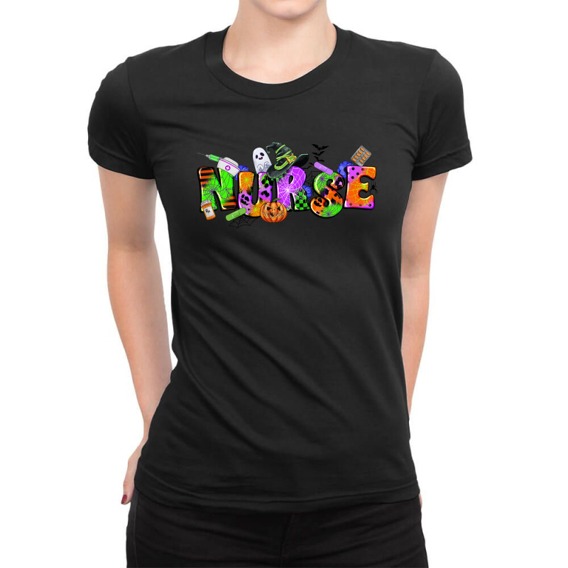 Halloween Nurse Ladies Fitted T-Shirt by CowGirlArtShop | Artistshot