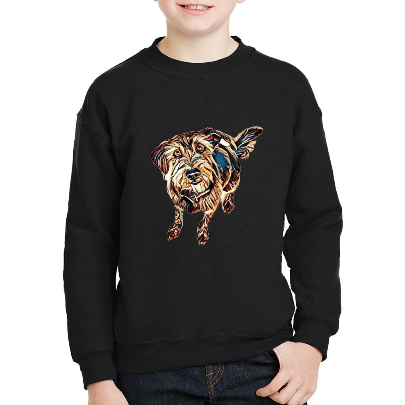 Cute And Obedient Dog Sitting Youth Sweatshirt by Kemnabi | Artistshot