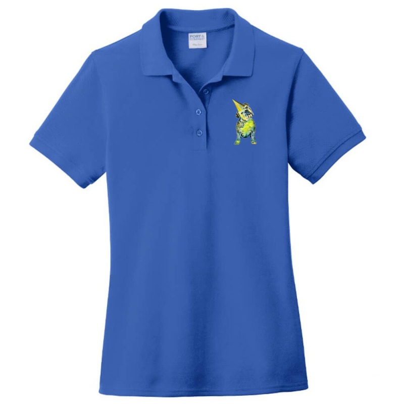 Cute And Funny Bulldog Purebr Ladies Polo Shirt by Kemnabi | Artistshot