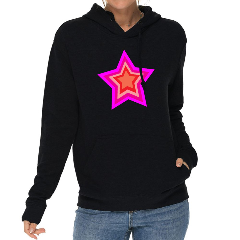 Lightning Star Red Star Orange Star Yellow Star Peach Star Teal Star Lightweight Hoodie by Terasshot | Artistshot