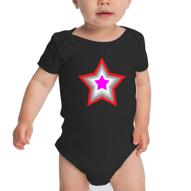 Lightning Star Red Star Orange Star Yellow Star Peach Star Teal Star Baby Bodysuit by Terasshot | Artistshot