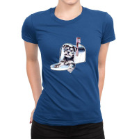 Cute Puppy Delivered To A Mai Ladies Fitted T-shirt | Artistshot