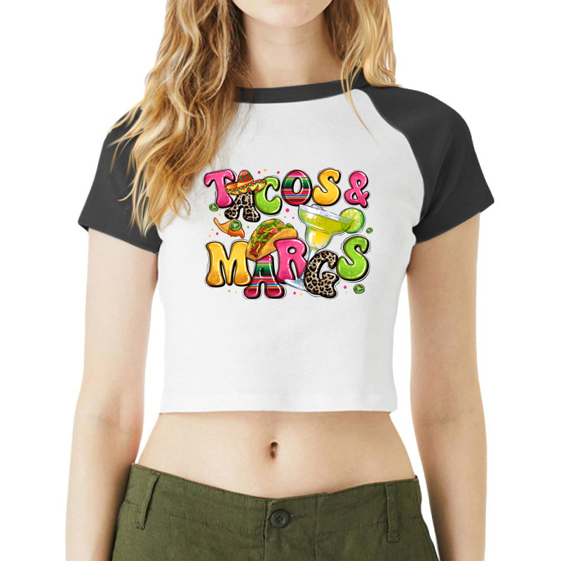 Tacos And Margaritas Raglan Crop Top by LillyAllenDesigns | Artistshot