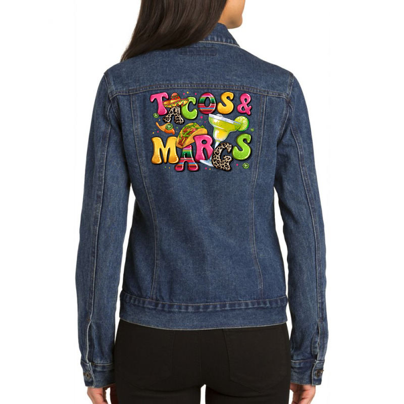 Tacos And Margaritas Ladies Denim Jacket by LillyAllenDesigns | Artistshot