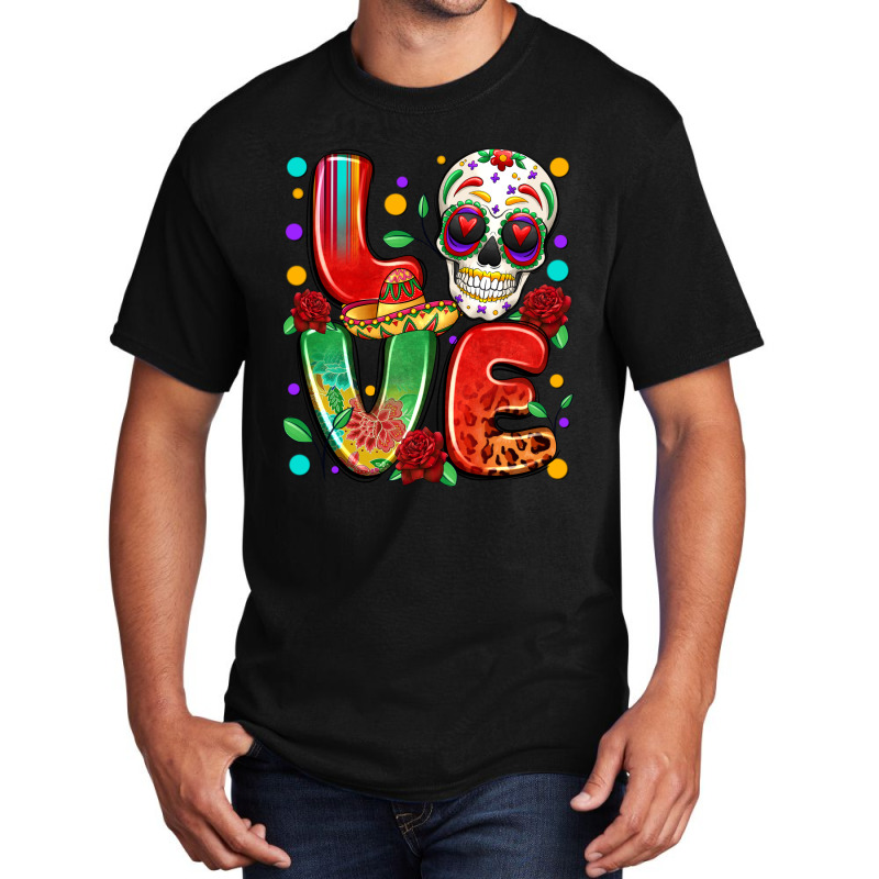 Cinco De Mayo Love Basic T-shirt by LillyAllenDesigns | Artistshot