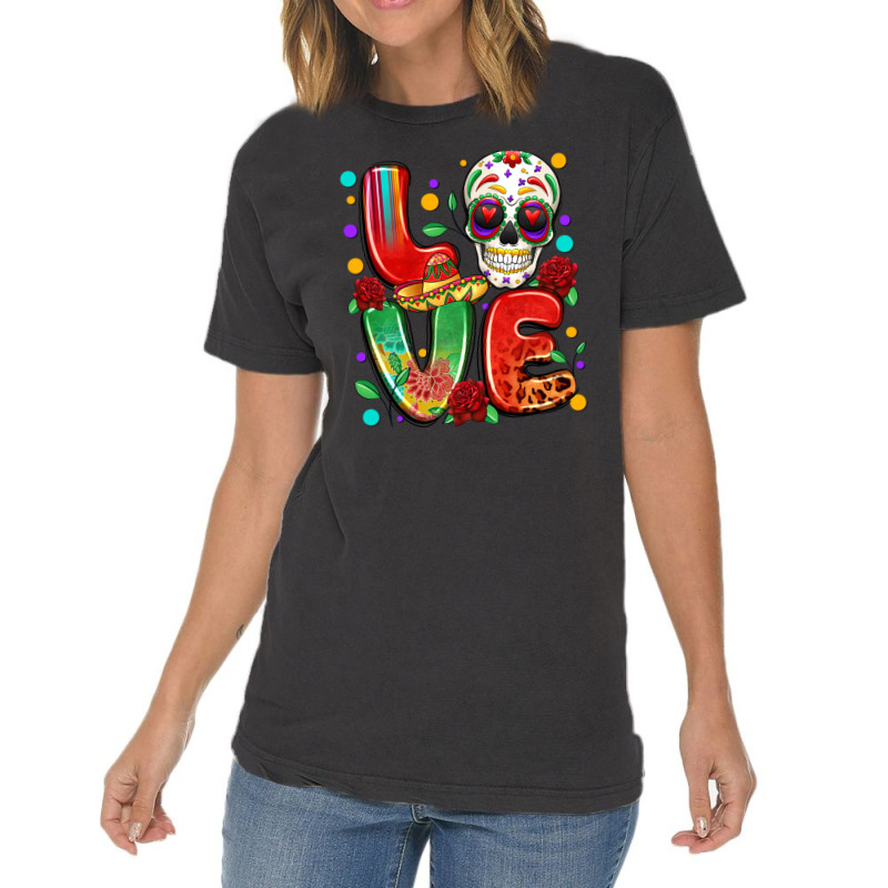 Cinco De Mayo Love Vintage T-Shirt by LillyAllenDesigns | Artistshot