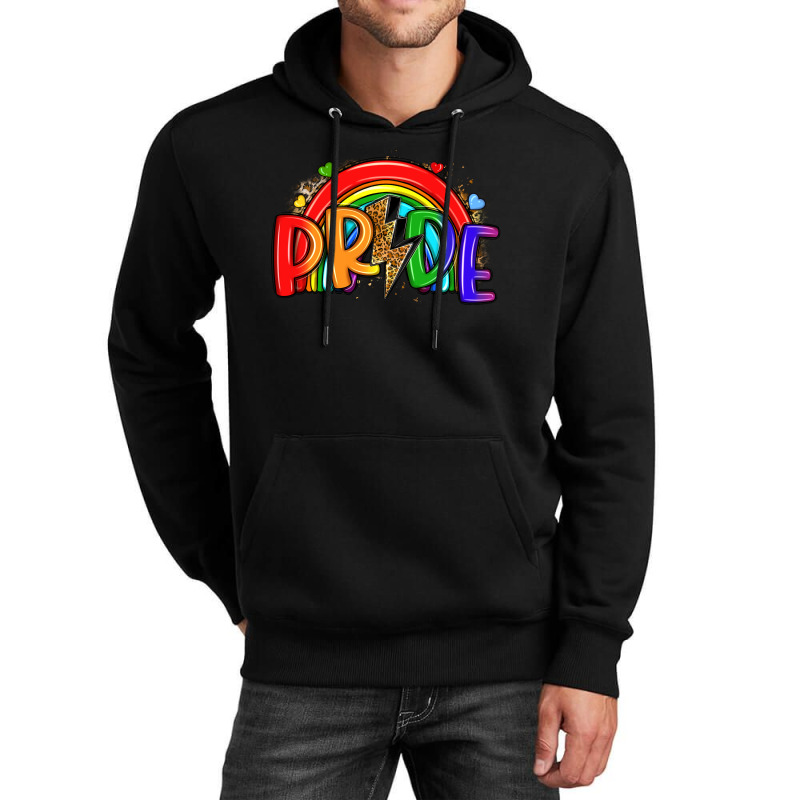 Pride Lightning Bolt Unisex Hoodie by LillyAllenDesigns | Artistshot