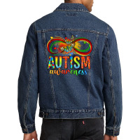 Autism Awareness Butterfly Infinity Symbol Men Denim Jacket | Artistshot