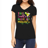 This Senorita Needs A Margarita Women's V-neck T-shirt | Artistshot