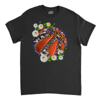 Basketball With Patterns And Daisies Classic T-shirt | Artistshot