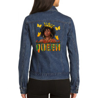 Beautiful Black Queen Ladies Denim Jacket | Artistshot