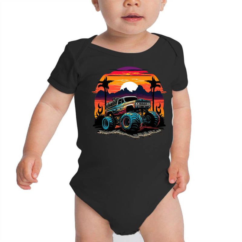 Monster Car Design Driving Baby Bodysuit | Artistshot