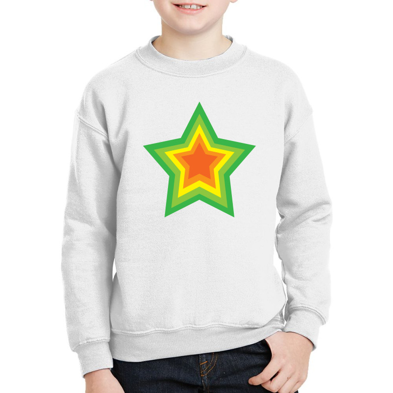 Lightning Star Red Star Orange Star Yellow Star Peach Star Teal Star Youth Sweatshirt by Terasshot | Artistshot