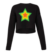 Lightning Star Red Star Orange Star Yellow Star Peach Star Teal Star Cropped Sweater | Artistshot