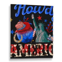 Howdy America Western Metal Print Vertical | Artistshot