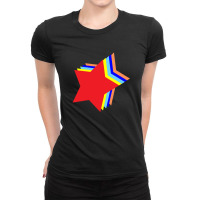 Lightning Star Red Star Orange Star Yellow Star Peach Star Teal Star Ladies Fitted T-shirt | Artistshot