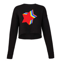 Lightning Star Red Star Orange Star Yellow Star Peach Star Teal Star Cropped Sweater | Artistshot