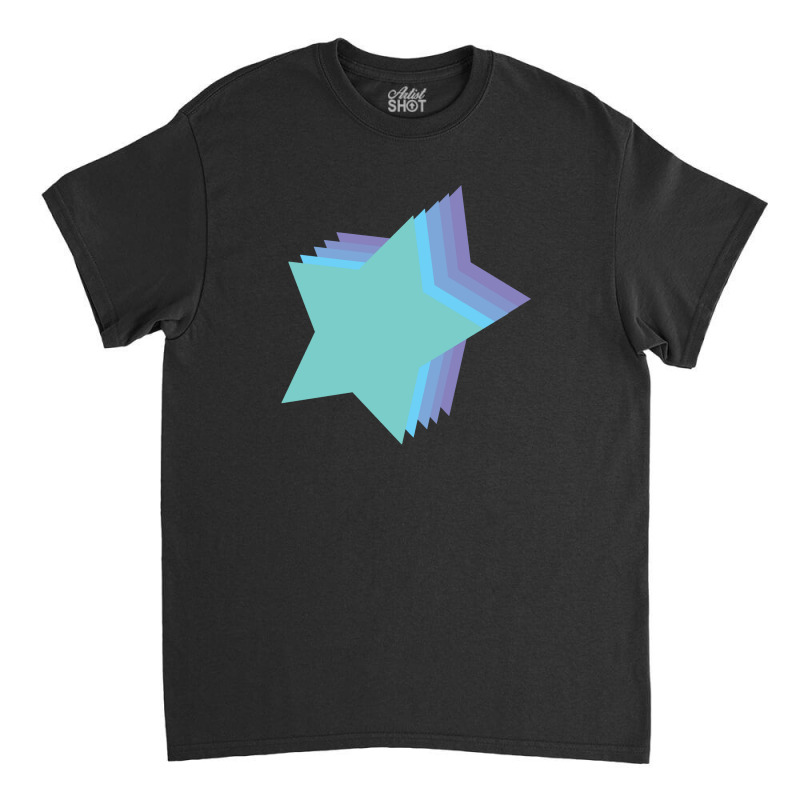 Lightning Star Red Star Orange Star Yellow Star Peach Star Teal Star Classic T-shirt by Terasshot | Artistshot