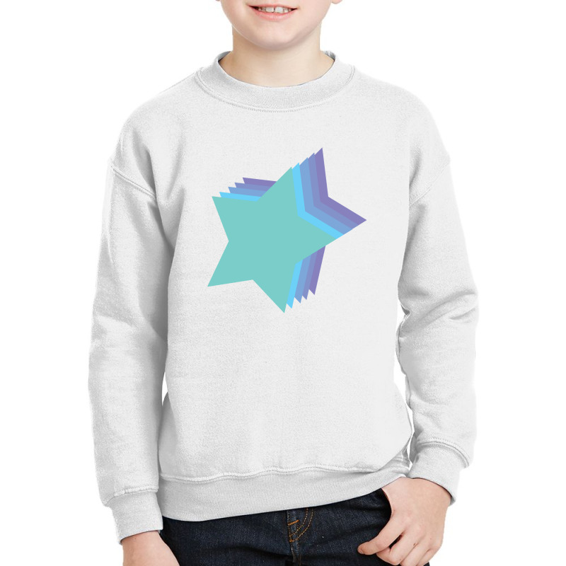 Lightning Star Red Star Orange Star Yellow Star Peach Star Teal Star Youth Sweatshirt by Terasshot | Artistshot