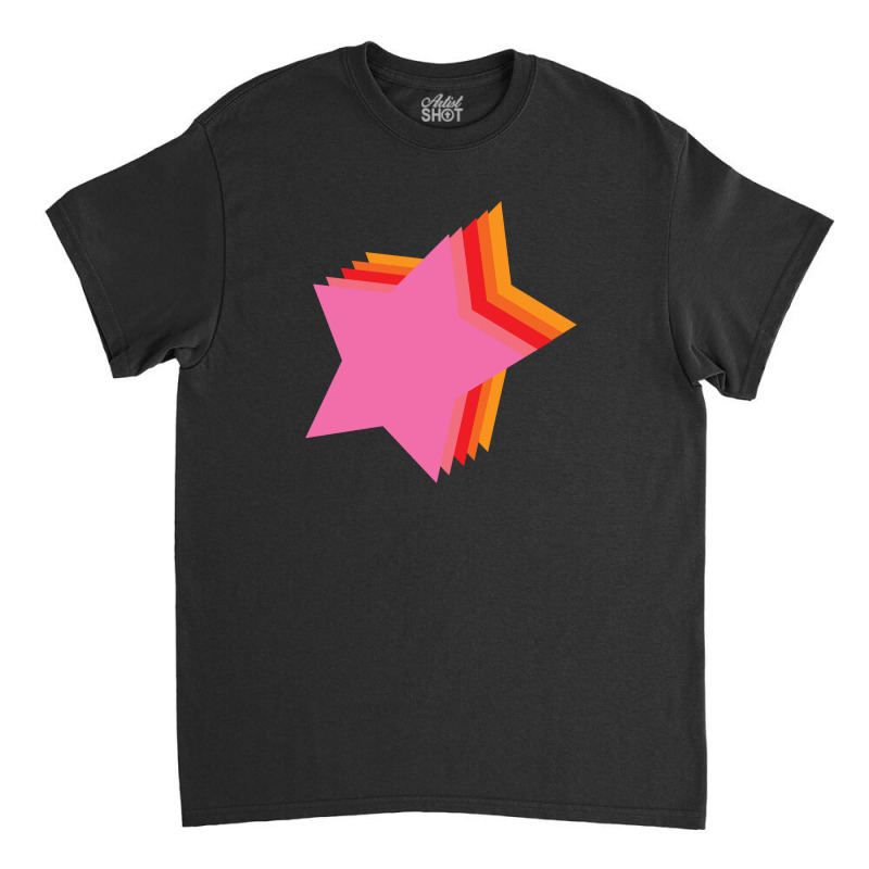 Lightning Star Red Star Orange Star Yellow Star Peach Star Teal Star Classic T-shirt by Terasshot | Artistshot