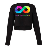 Accept Understand Love Infinity Autism Awareness T Shirt Cropped Sweater | Artistshot