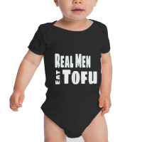 Mens Real Men Eat Tofu Basic Baby Bodysuit | Artistshot