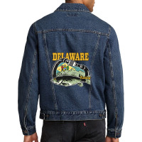 Retro Carabiner Delaware Fishing Premium Men Denim Jacket | Artistshot