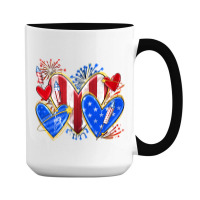 4th Of July Hearts 15 Oz Coffee Mug | Artistshot