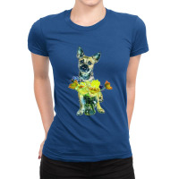 Cute Dog With Glass Jar Fille Ladies Fitted T-shirt | Artistshot