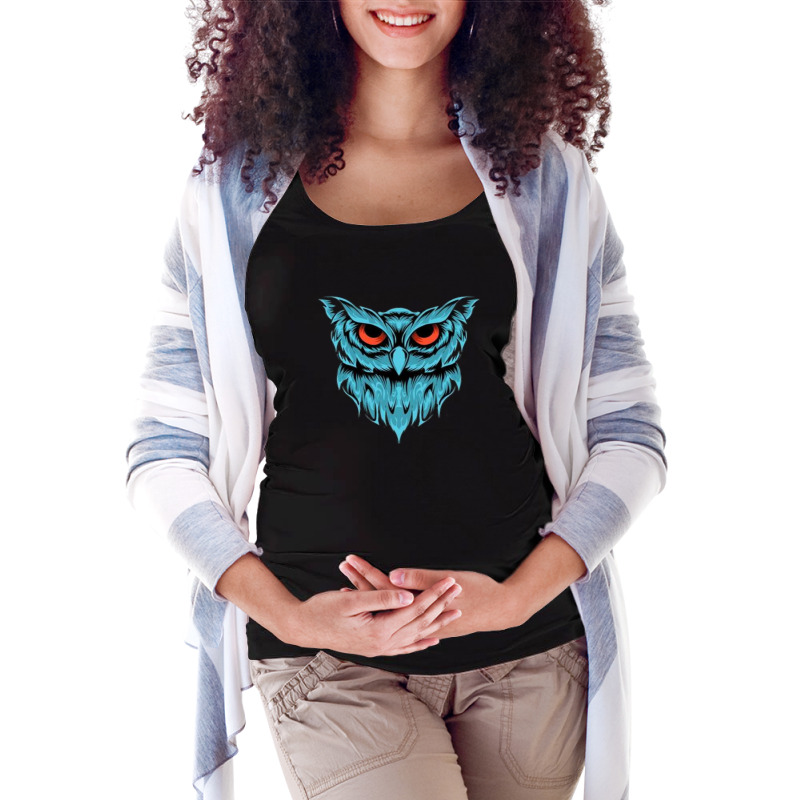 Owl Maternity Scoop Neck T-shirt by Mubin | Artistshot