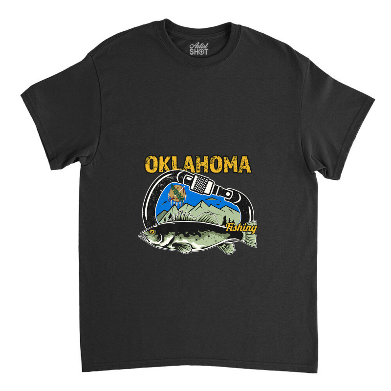 Retro Carabiner Oklahoma Fishing Premium Classic T-shirt | Artistshot