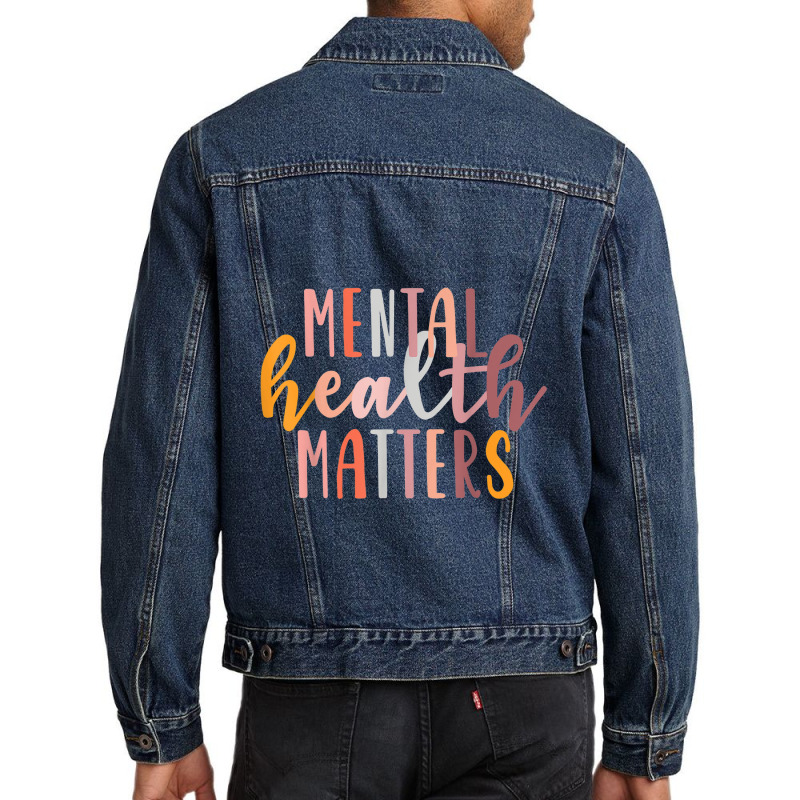 Mental Health Matters Human Brain Illness Awareness Men Denim Jacket | Artistshot