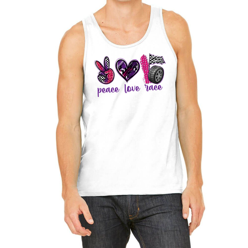 Peace Love Race Tank Top by texasbilliewilder | Artistshot