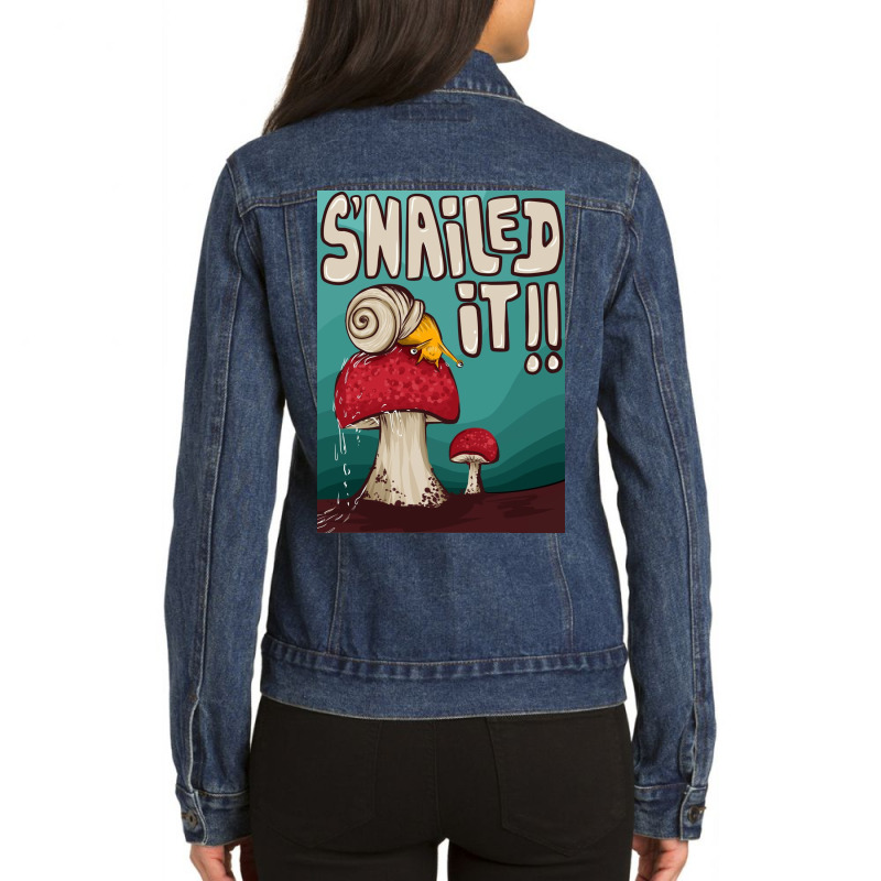 Snailed It Ladies Denim Jacket by Makeit.adt | Artistshot