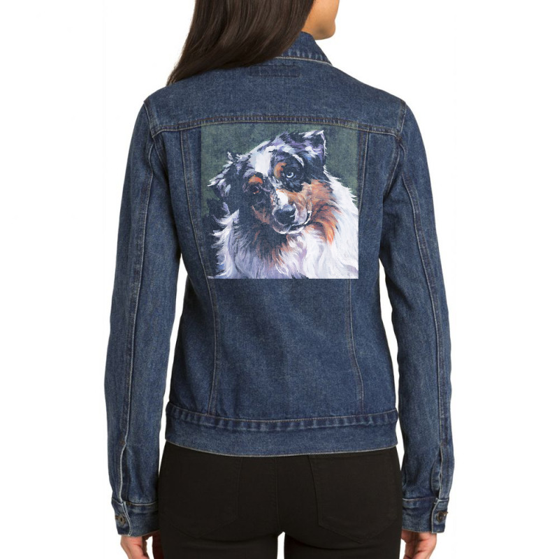 Australian Shepherd T  Shirt Australian Shepherd Ladies Denim Jacket by heelsdreary | Artistshot