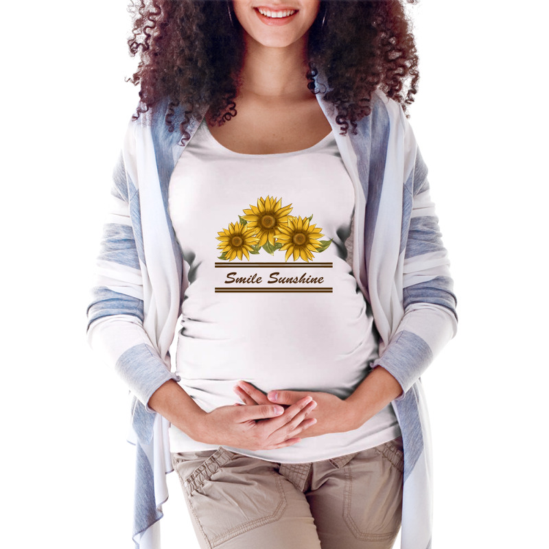 Smile Sunshine Maternity Scoop Neck T-shirt by J703 | Artistshot