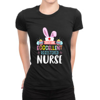 Just An Eggcellent Registered Nurse Cute Bunny Easter Women Ladies Fitted T-shirt | Artistshot