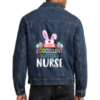 Just An Eggcellent Registered Nurse Cute Bunny Easter Women Men Denim Jacket | Artistshot